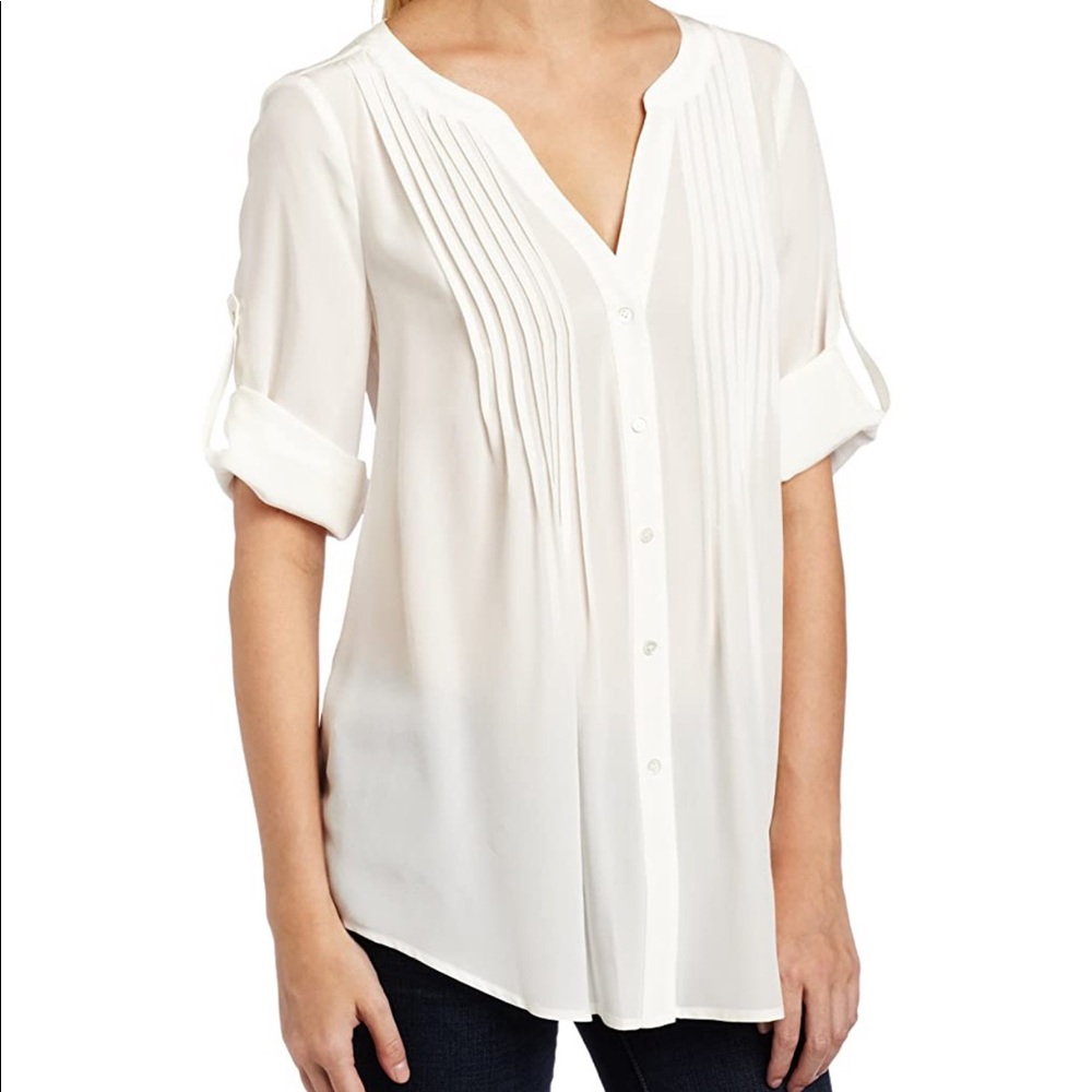 BCBGMAXAZRIA Pleated Tunic Top